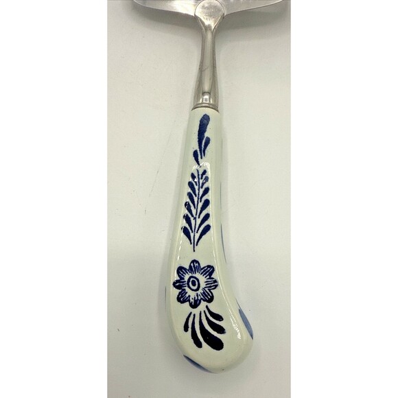 Vintage DELFT Cheese Slicer Stainless Steel Blue Holland Windmill Kitchen Tool - Picture 7 of 13